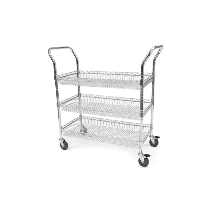 Eclipse Chrome Wire Basket Trolley