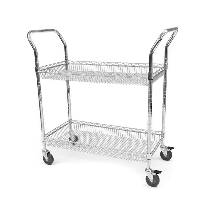 Eclipse Chrome Wire 2 Tier Basket Trolley