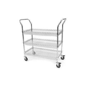 Eclipse Chrome Wire Basket Trolley
