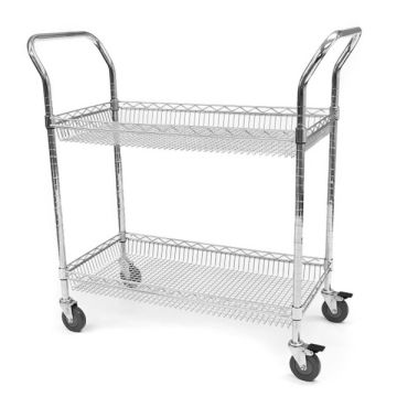 Eclipse Chrome Wire 2 Tier Basket Trolley