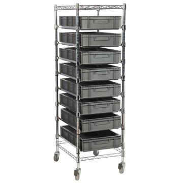 Eclipse® Chrome Wire Euro Box Cart